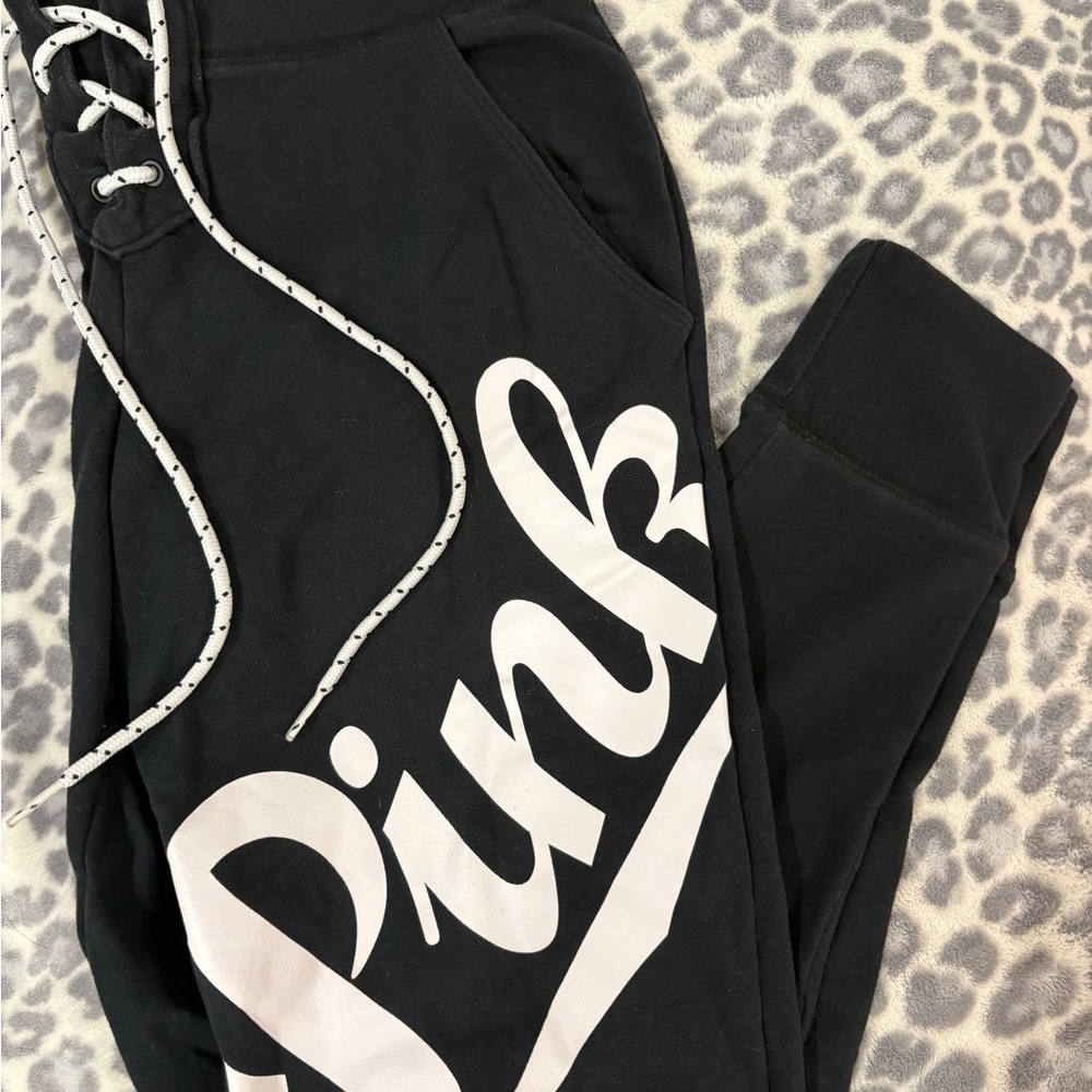 PINK Victoria's Secret Black Joggers